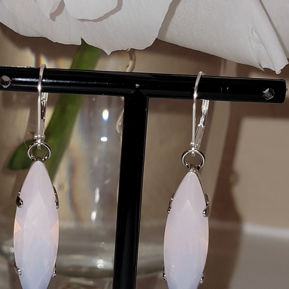 Rosewater Opal Crystal Earrings - Picture 8 of 10